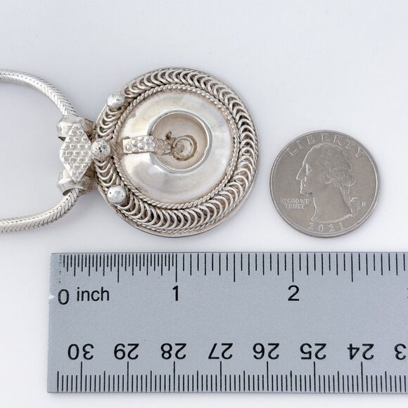 Vintage Sterling Silver 925 110.9 Gram Statement Necklace Intricate Design 17" - Picture 3 of 8